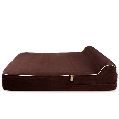 Dog Bed Replacement Cover for KOPEKS Memory Foam Beds Cover Only - Brown - Extra Large