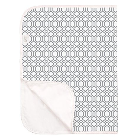 Kushies Baby Deluxe Terry Change Pad, Grey Octagon