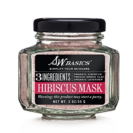 S.W. Basics Hibiscus Mask (2 oz.) - Organic Green Clay Detoxifying Face Mask