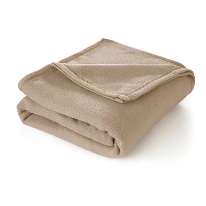 Martex Super Soft Fleece Blanket - Twin, Warm, Lightweight, Pet-Friendly, Throw for Home Bed, Sofa & Dorm - Linen
