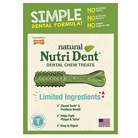 Nutri Dent Limited Ingredient Dental Dog Chews | Mini Size | 125 Count | Filet Mignon or Fresh Breath Flavors