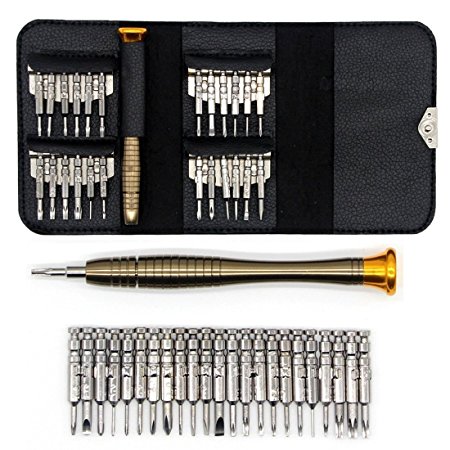 Gethome 25 in 1 Precision Torx Screwdriver Set Multi Pocket Repair Tool Kit for Cell Phone Drone Laptop Tablet Computer Desktop MP3 MP4 Camera TV and Other Electronic Devices