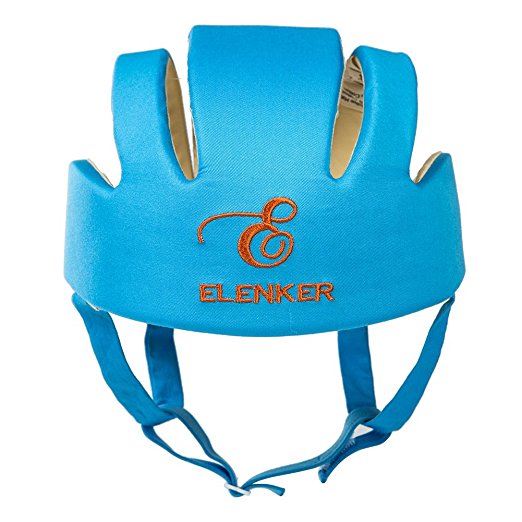ELENKER Baby Children Infant Adjustable Safety Helmet Headguard Protective Harnesses Cap Blue
