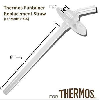 Thermos Funtainer Beverage Bottle Replacement Straw (For F400 Cap)