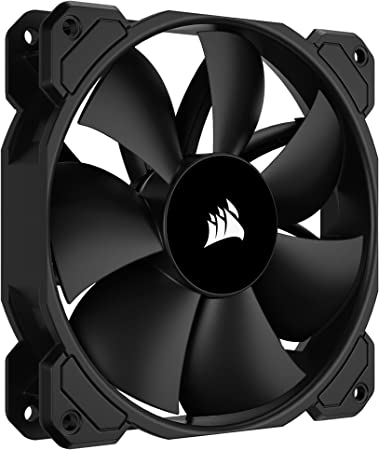 Corsair SP120 Elite, 120mm PWM Hydraulic Bearing Case Fan with CORSAIR AirGuide Technology - Low-Noise, 24.7 dBA, Fan Speeds from 300 RPM - 1,300 RPM, 45.4 CFM, Single Pack - Black