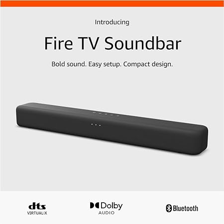 Introducing Amazon Fire TV Soundbar, 2.0 speaker with DTS Virtual:X and Dolby Audio, Bluetooth connectivity