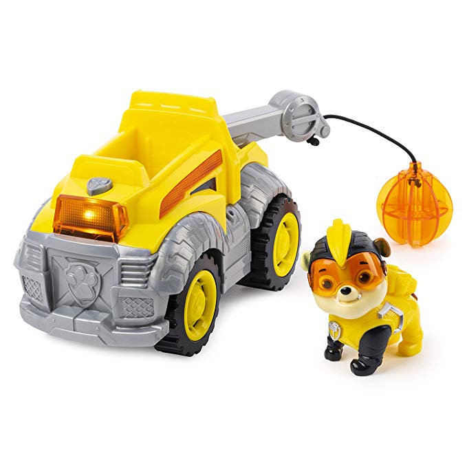 Paw Patrol, Mighty Pups Super Paws Rubble’s Deluxe Vehicle with Lights and Sound