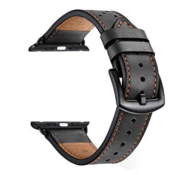 Zeiger 38MM 40MM or 42MM 44MM Calfskin Leather Band for All iwatch Versions Genuine Leather Watches Strap for IWatch Sport, Edition, Series 4/3/2/1
