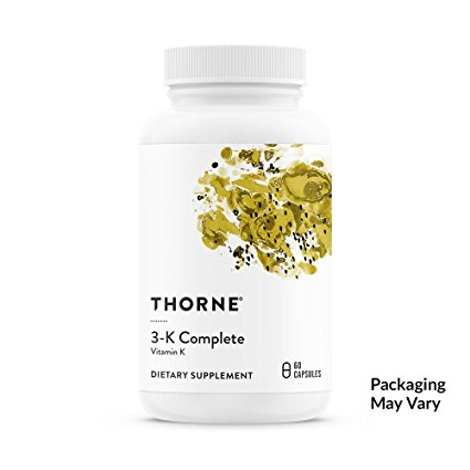 Thorne Research - 3-K Complete - Vitamins K1 and K2 for Heart and Bone Support - 60 Capsules