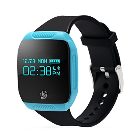 Otium Fitness Tracker IP67 Waterproof Smart Watch Pedometer Tracker Bluetooth Sports Bracelet Wireless Activity Wristband Sleep Monitor Remote Camera with Steps Counter