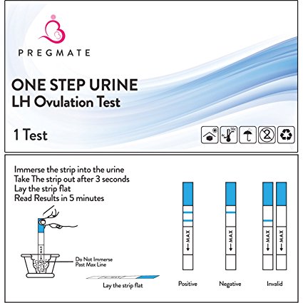 PREGMATE 100 Ovulation LH Test Strips One Step Urine Test Strip Combo Predictor Pregnancy Kit Pack (100 LH)