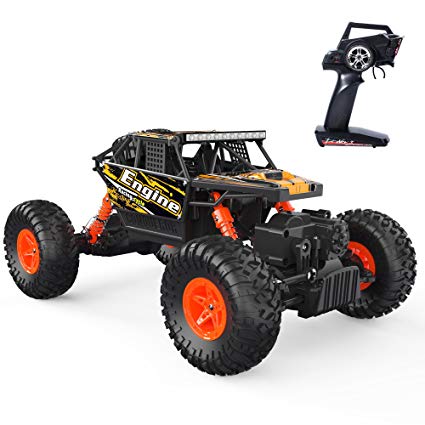 DEERC Remote Control Car 4WD Off Road RC Cars 1/18 Scale Monster Truck for Adults RTR Crawler Vehicle 2.4GHz Radio Controlled High Speed Toys for Boys and Girls