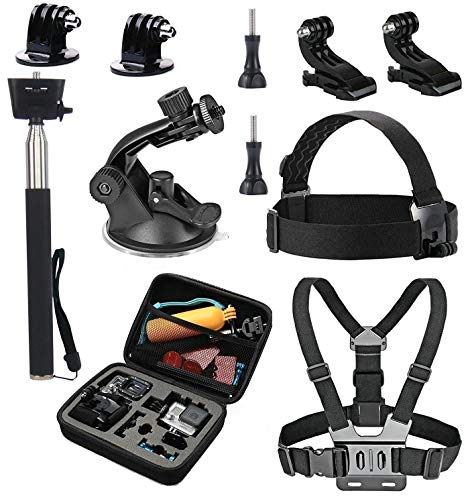 VVHOOY Sport Action Camera Accessories Kit with Carry Case for DBPOWER EX5000 /Lightdow ld4000 ld6000/ AKASO EK5000 EK7000 4K /Cymas 1080P Waterproof Action Camera