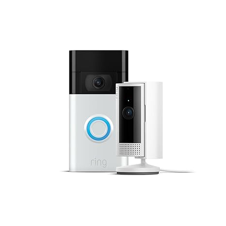 Ring Video Doorbell (2nd Gen)   Ring Indoor Camera (2nd Gen) by Amazon | Wireless Video Doorbell Security Camera with 1080p HD Video, battery-powered, Wifi, easy installation