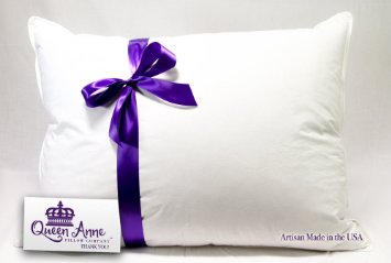 Hypoallergenic Pillow - Synthetic Down Alternative (Standard Soft Pillow) - The Heavenly Down® Allergy Pillow by Queen Anne Pillow Co. - High-End Luxury Hotel Pillows Made in the USA