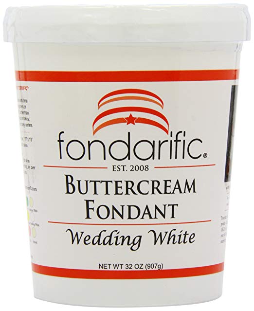 Fondarific Wedding White Fondant, Buttercream, 2 Pound