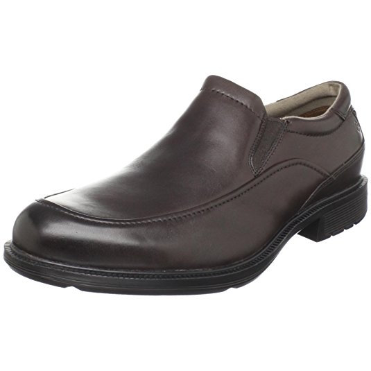 Rockport Men's Wispen Mocc Toe Slip On- Dark Brown-7 M