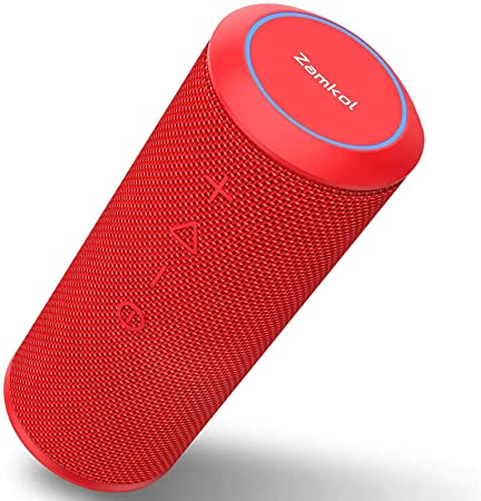 Zamkol Bluetooth Speaker 24W Waterproof Bluetooth Speakers Portable Wireless 360° Stereo Sound & Enhanced Bass Speaker, TWS, Built-in Mic, IPX6 for Home Party, Shower, Outdoor, Travel