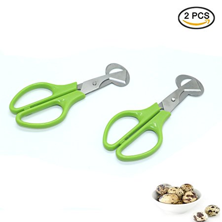 Pack Of 2 Stainless Steel Pigeon Quail Egg Scissor,Green