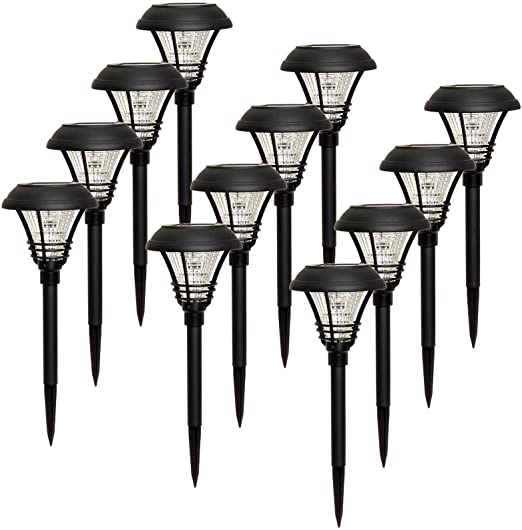 Westinghouse Kenbury 10 Lumens LED Garden Solar Path Lights (Black, 12 Pack)