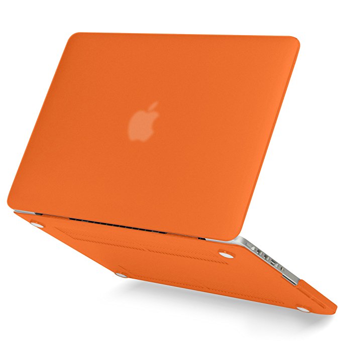 GMYLE Orange Soft-Touch Frosted Hard Case Cover for Old MacBook Pro 13 inch with Retina Display (Model: A1425 and A1502) without CD-ROM Drive [2012-2015 Release]