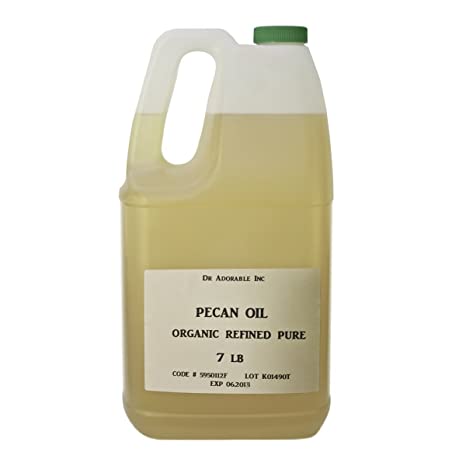 Pecan Oil Organic Pure Cold Pressed 7 Lb/ One Gallon/ 128 Oz