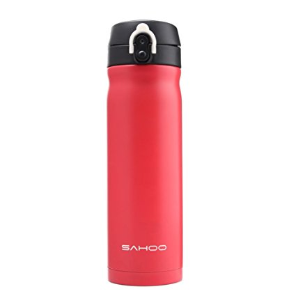 Sun Moon SAHOO Bike Water Bottle Stainless Steel Vacuum Insulated 450ML for Cycling Hiking Office Gym Eco Friendly Water Canteen Drinking Bottle