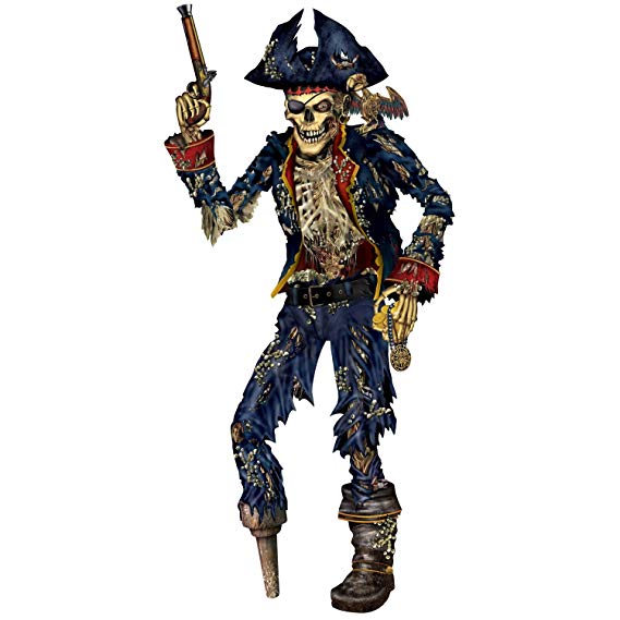 Jointed Pirate Skeleton Party Accessory (1 count) (1/Pkg)