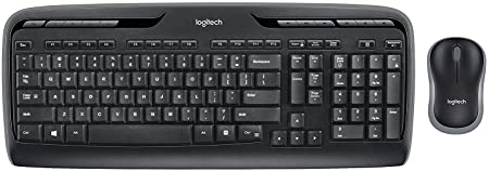 Logitech K330 Wireless Desktop Keyboard and Wireless Mouse Combo — Entertainment Keyboard and Mouse, 2.4GHz Encrypted Wireless Connection, Long Battery Life MK320 Combo