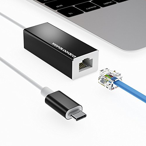 USB Type C to Gigabit Ethernet Adapter, USB Type C to RJ45 Gigabit Ethernet Lan Network Adapter 10/ 100/ 1000 Mbps Compatible for MacBook Pro 2016,MacBook Retina 12",Chromebook Pixel and More