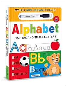 My Big Wipe And Clean Book of Alphabet for Kids: Capital And Small Letters