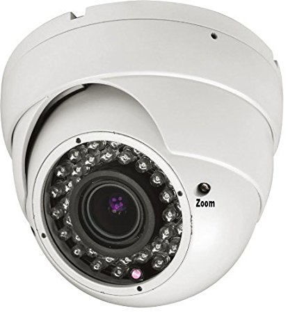 ESTi 1200TVL 1/3" CCD 2.8-12mm Varifocal Lens 36pcs infrared LEDs Night Vision Dome Camera for CCTV System