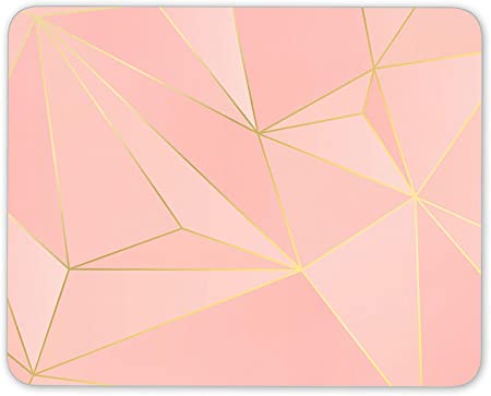 Pink Art Deco Mouse Mat Pad - Gold Pretty Girls Art Student Computer Gift #14887