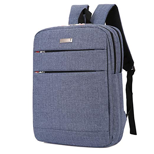 Lustear Slim Laptop Backpack Lightweight School Bookbag Business Computer Backpack for Women and Men (Blue)