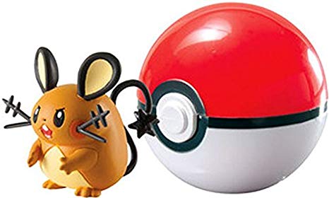 Pokemon Tomy Clip n Carry Pokeball Figure and Ball Set (Dedenne/Poke)