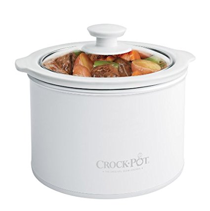 Crock-Pot SCR151-WG 1-1/2-Quart Round Manual Slow Cooker, White