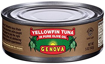 Chicken of The Sea Genova Tonno, Solid Light Tuna in Olive Oil, 5 oz