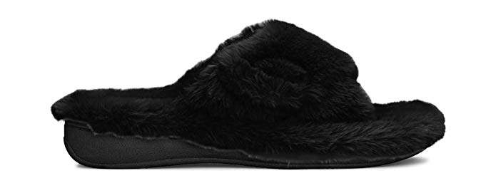 Vionic Women's Indulge Relax Plush Slipper - Adjustable Slipper with Concealed Orthotic Support