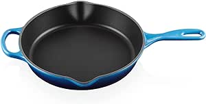 LE CREUSET Signature Enamelled Cast Iron Deep Skillet With Helper Handle and Two Pouring Lips, For All Hob Types and Ovens, 26cm, 2 Litre, Azure, 20187262200422