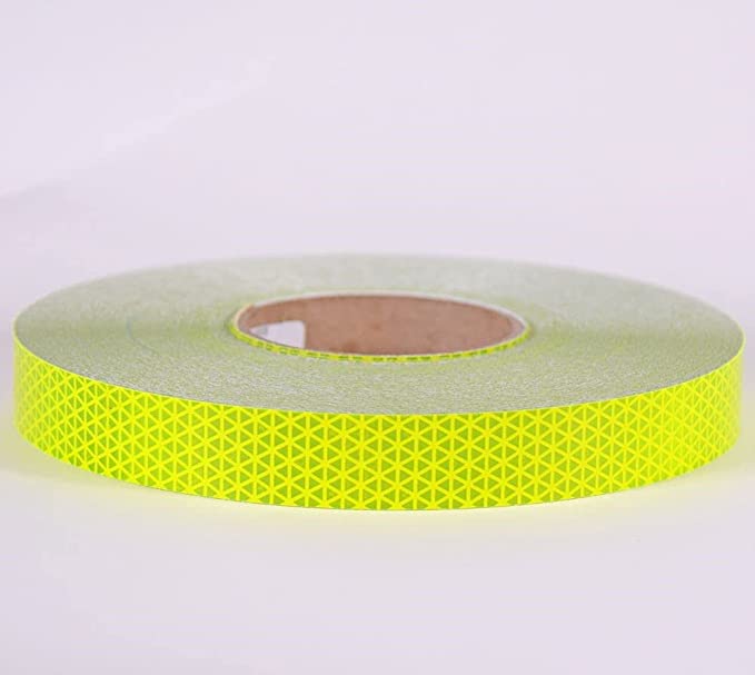 Oralite V98 Microprismatic Retroreflective Conspicuity Tape: 1 in. x 15 ft. (Fluorescent Lime Yellow)