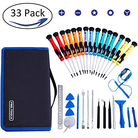 Repair Tools Kit, Precision Screwdriver Set,Electronic Devices Pry Open DIY Tool Kits for Phones/Computers/PC/Tablets/Pads/iPad Pro/Watch