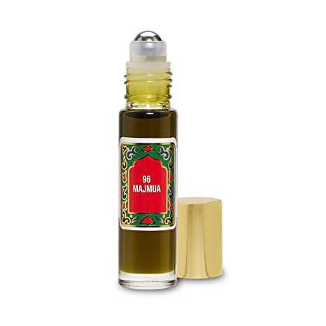 Majmua Perfume Oil Roll-On - Majmua 96 Fragrance Oil Roller (No Alcohol) Perfumes for Women and Men by Nemat Fragrances, 10 ml / 0.33 fl Oz