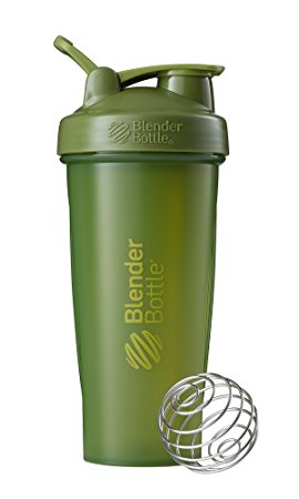 BlenderBottle Classic Loop Top Shaker Bottle, Moss Green/Moss Green, 28-Ounce Loop Top