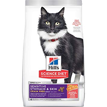 Hill's Science Diet Dry Cat Food, Adult, Sensitive Stomach & Skin