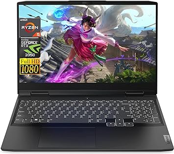 Lenovo IdeaPad Gaming 3 Laptop 2023 Newest, 15.6" FHD Display, AMD Ryzen 5 7535HS up to 4.6GHz, NVIDIA GeForce RTX 2050, 32GB DDR5 RAM, 1TB SSD, Wi-Fi 6, Bluetooth, Backlit Keyboard, Windows 11 Home