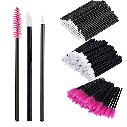 150 PCS Disposable Eyelash Mascara Brushes Lip Brushes Eyeliner Brushes Mascara Wands Applicator Makeup Brush Kits