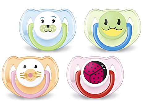 Philips Avent Orthodontic Pacifier, 6-18 Months, Animal Design SCF182/24 ( Colors and designs may vary)