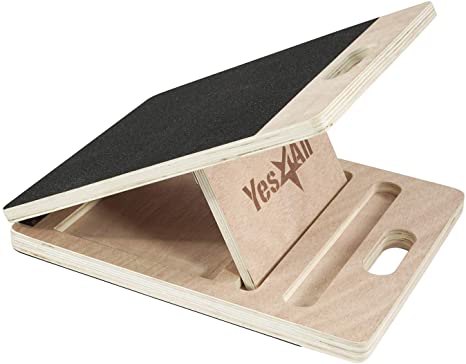 Yes4All Premium Adjustable Wooden/Steel Slant Board - Incline Board (10, 20, 30, 35 & 40 Degree) - Calf Stretcher, Stretch Board