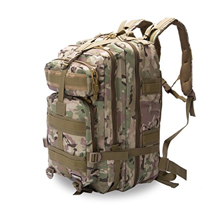 Eyourlife Military Tactical Backpack Small Rucksacks Hiking Bag Outdoor Trekking Camping Tactical Molle Pack Men Tactical Combat Travel Bag 20L