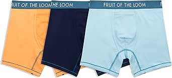 Fruit of the Loom Men's Getaway Boxer Briefs, Lightweight Breathable Fabric, Quick Dry & Odor Control